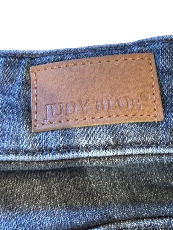 Judy Blue Women’s Size 14W Distressed Gray Skinny Jeans With Raw Edge Hem - Picture 3 of 10